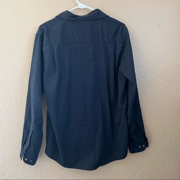 Mens Wrangler Long Sleeve Button Down - Black - Size M - Picture 2 of 5